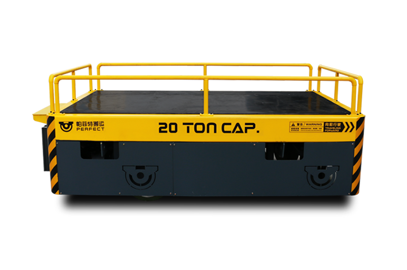 廣東中山20噸無軌電動(dòng)平車順利交付